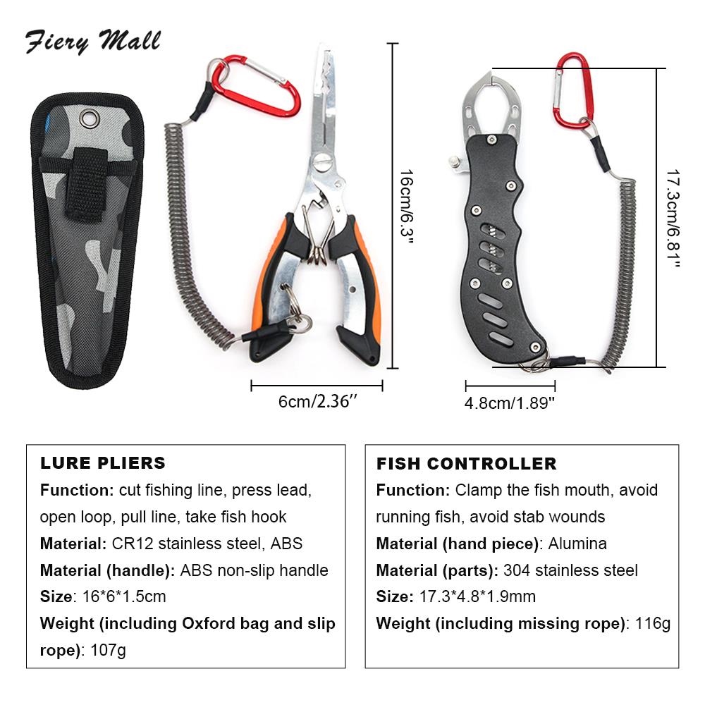 ◎Fiery Sport◎ Stainless Steel Fishing Grip Convenient and Practical Multi-Function  Fishing Pliers fishing accessories