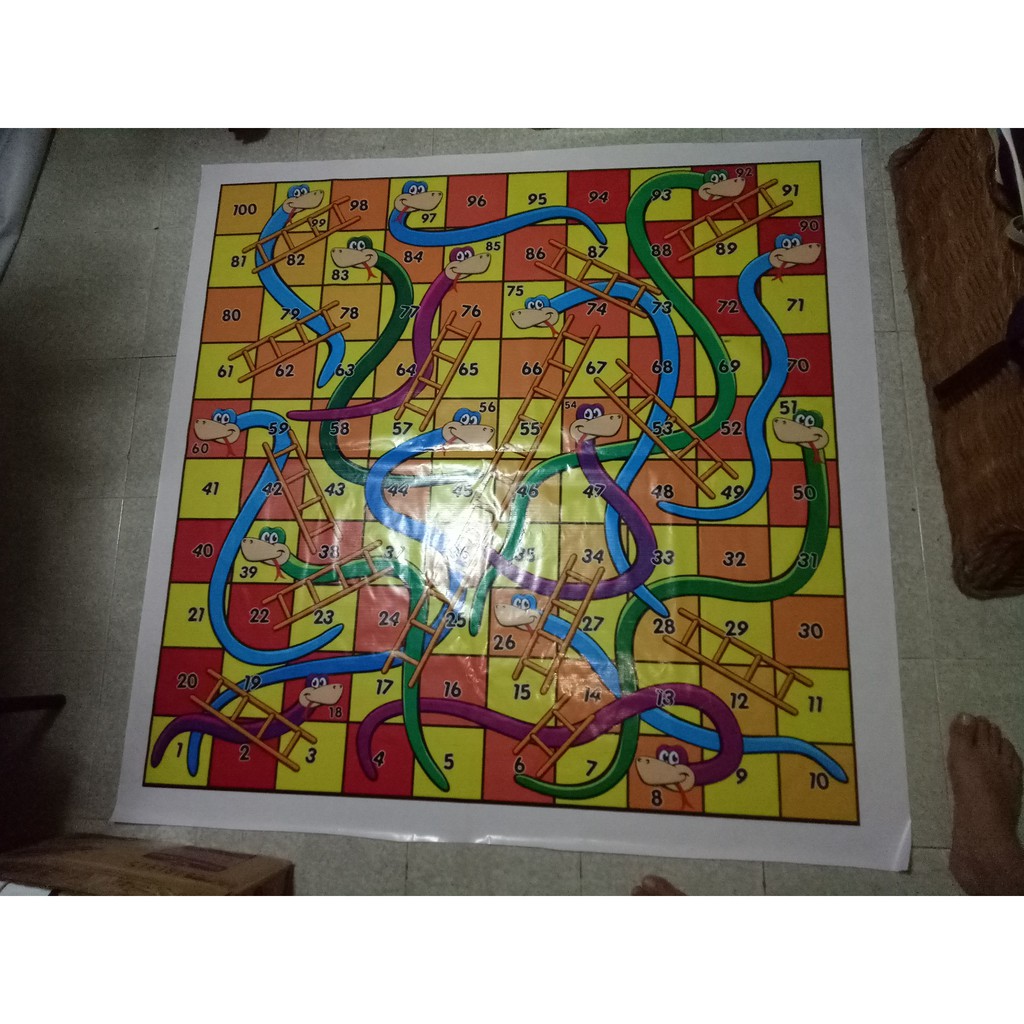 Giant Snakes and Ladders board game (10 x 10 feet 5 x 5 feet) Lazada PH