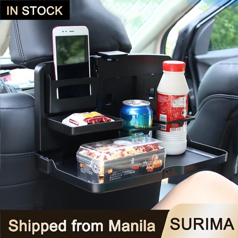 Car Back Seat Folding Table Drink Food Cup Tray Holder Stand Desk automatic rear seat folding