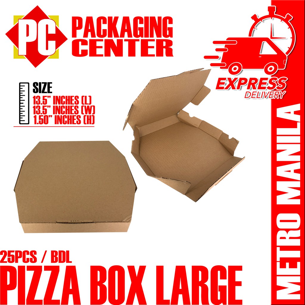 Pizza Box Large 14" by 25pcs per bundle (METRO MANILA SHIPPING CODE