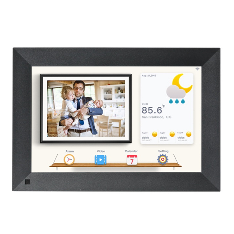 Electronic Album 10.1-Inch Photo Frame with Contact Cloud, Auto-Rotating Photo Frame with Video Music