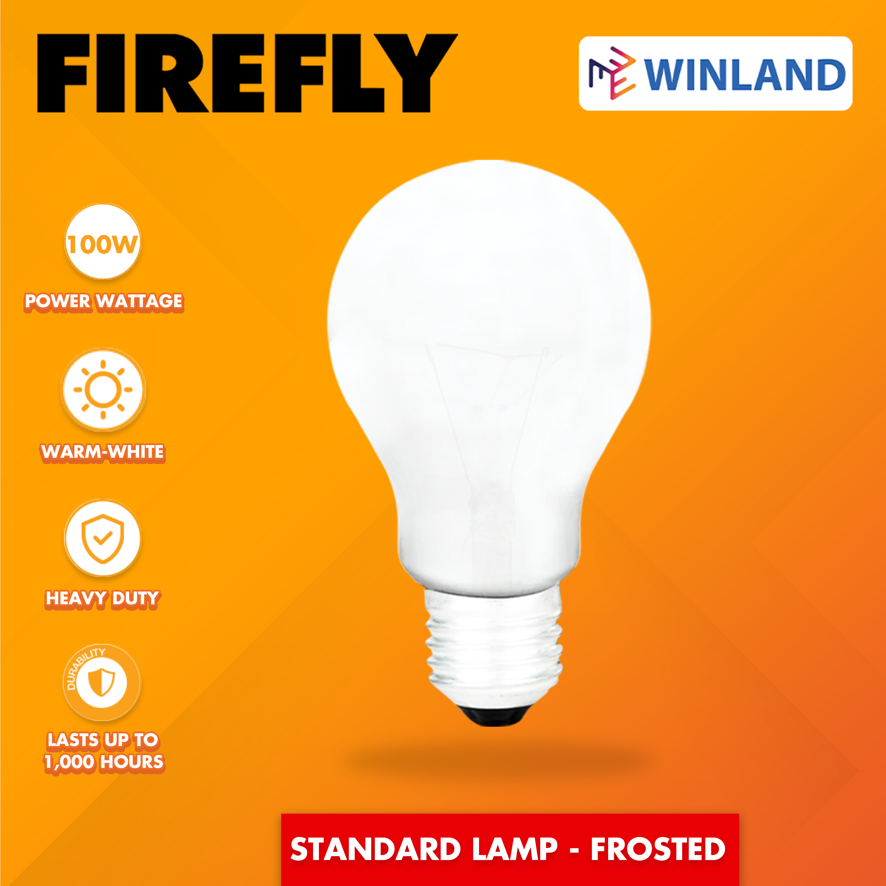FIREFLY by Winland FROSTED Standard Lamp Incandescent Incubator Light