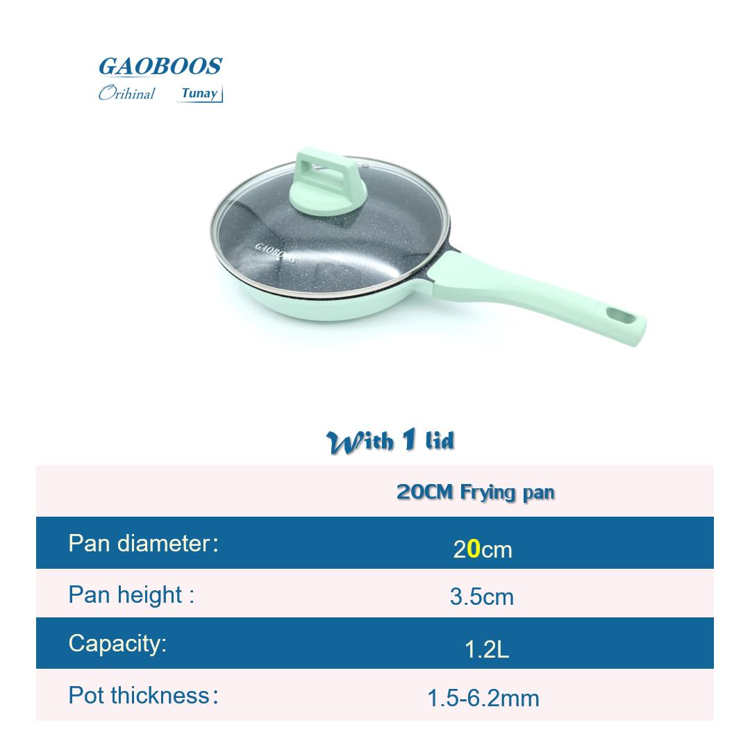 Gaoboos Non Stick Starry Crystal Coating 20/24/28CM Cooking Frying Pan