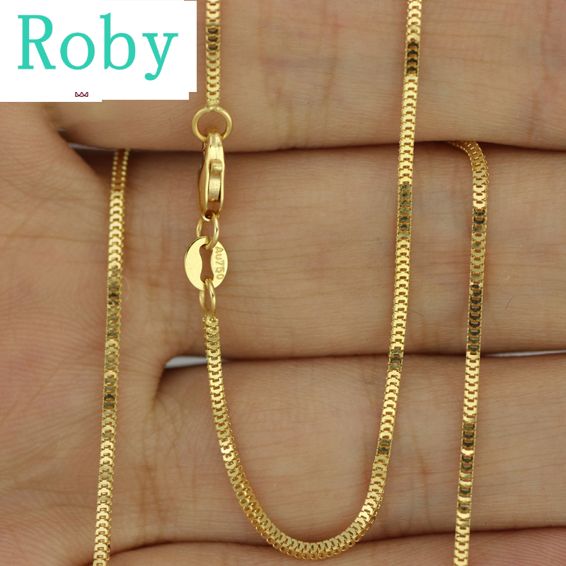 Shop 18k Saudi Gold Necklace Box Chain 