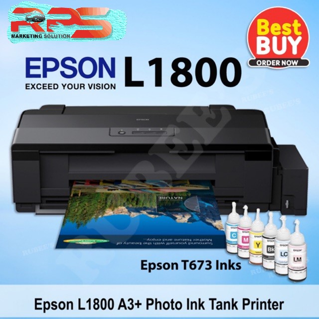 Epson L1800 A3 Photo Ink Tank Printer BORDERLESS A3+ PHOTO PRINTING ...