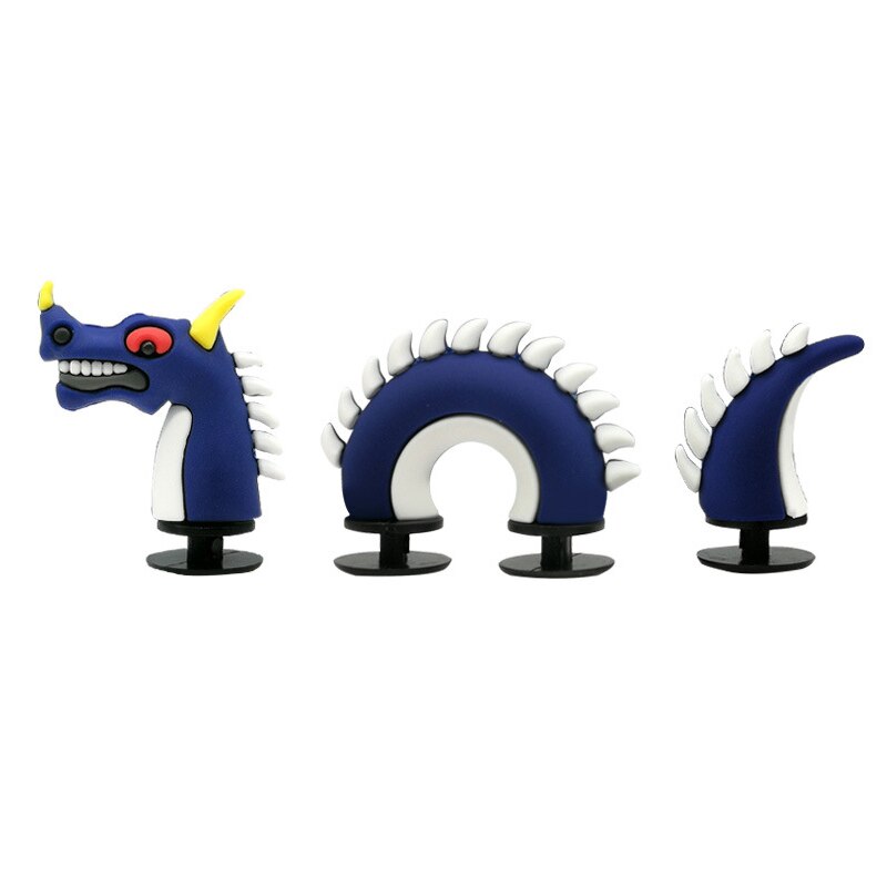Jjh3PC/Set Spoof Cartoon China Dragon PVC Hole Shoe Charms Unisex Gift Fit Croc Snake Decorations Buckle DIY Funny Shoe Accessories
