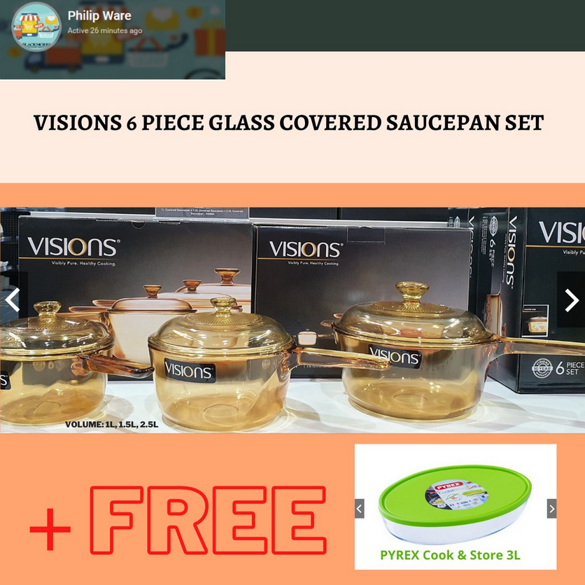Visions 6pc Saucepan Set