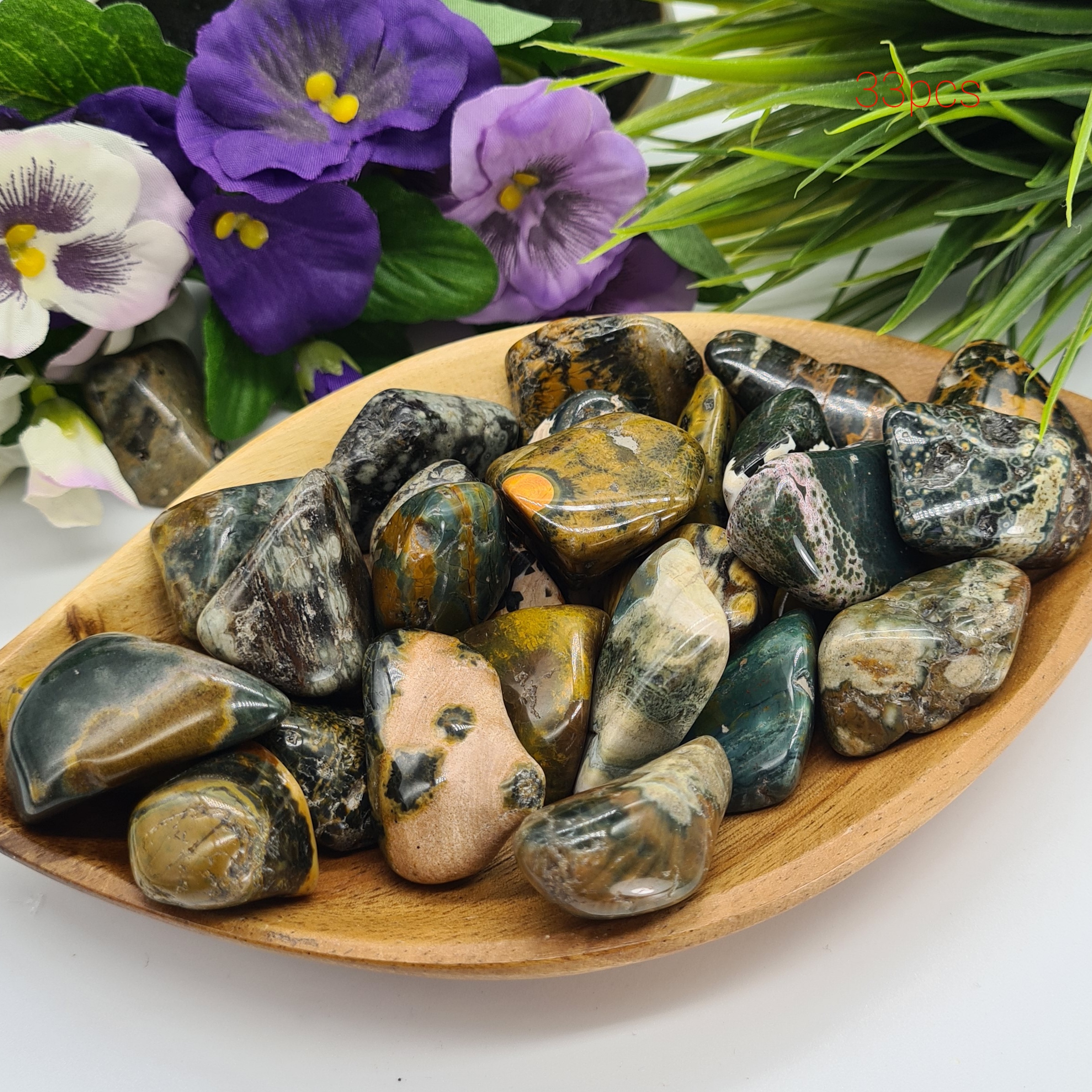 Ocean Jasper Tumbled Stone Madagascar Ocean Jasper Healing Crystals