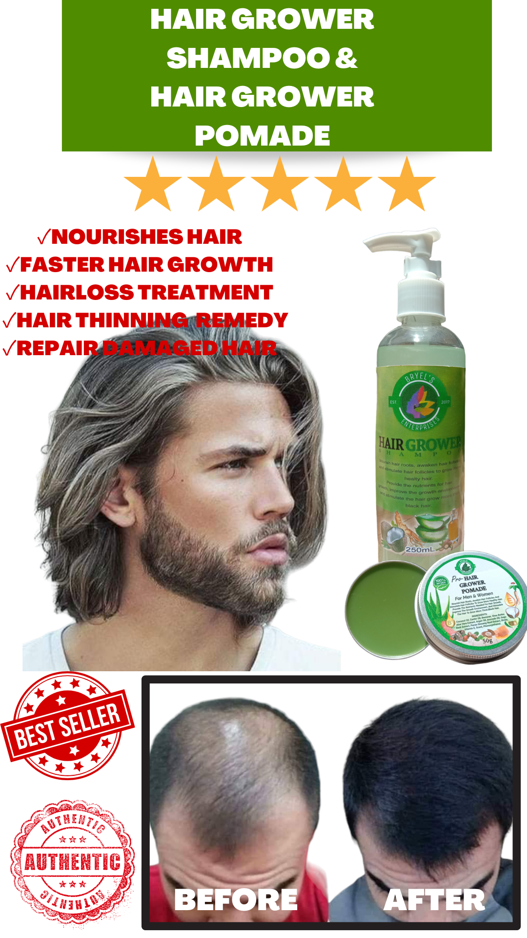 Hair Grower Pomade And Hair Grower Shampoo Original Hair Grower Pomade 