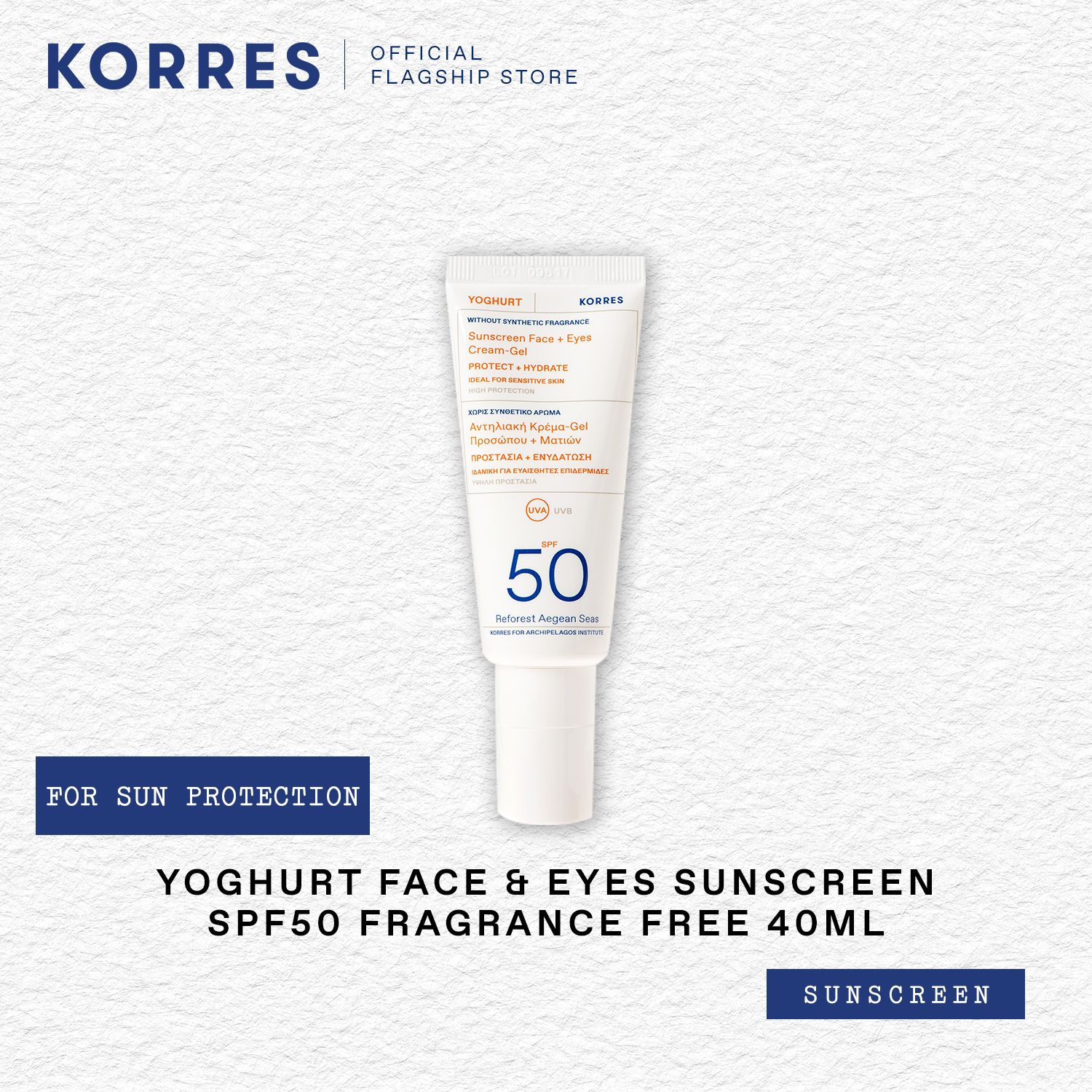 korres yoghurt spf 50 face eyes