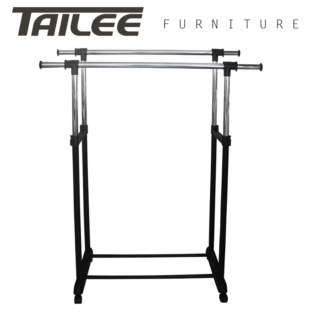 ADJUSTABLE DOUBLE GARMENT RACK TAILEE HRD200 Lazada PH