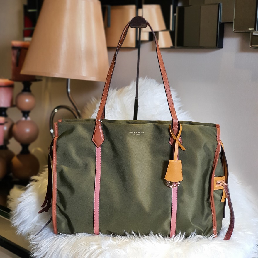 tory burch perry tote green