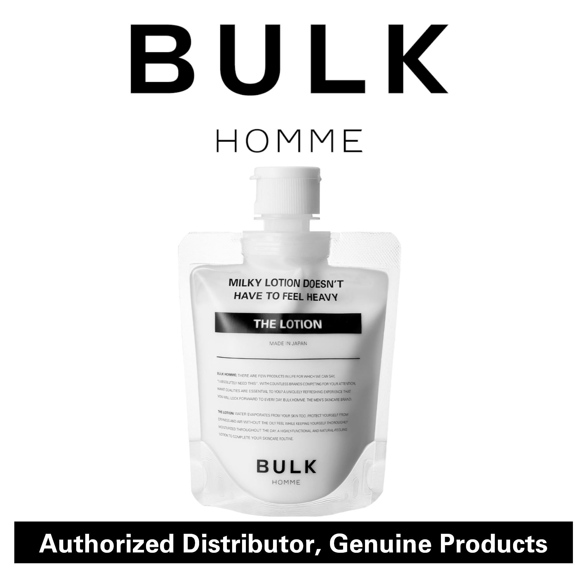 BULK HOMME THE LOTION | Men's moisturizer creme 100g | MADE IN