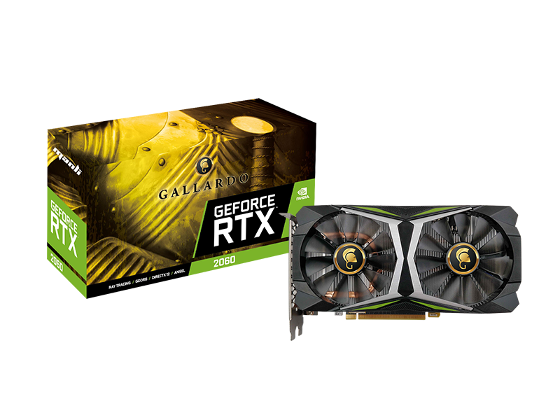 MANLI GeForce RTX 2060 Gallardo 6GB GDDR6 192-bit HDMI+3*DP