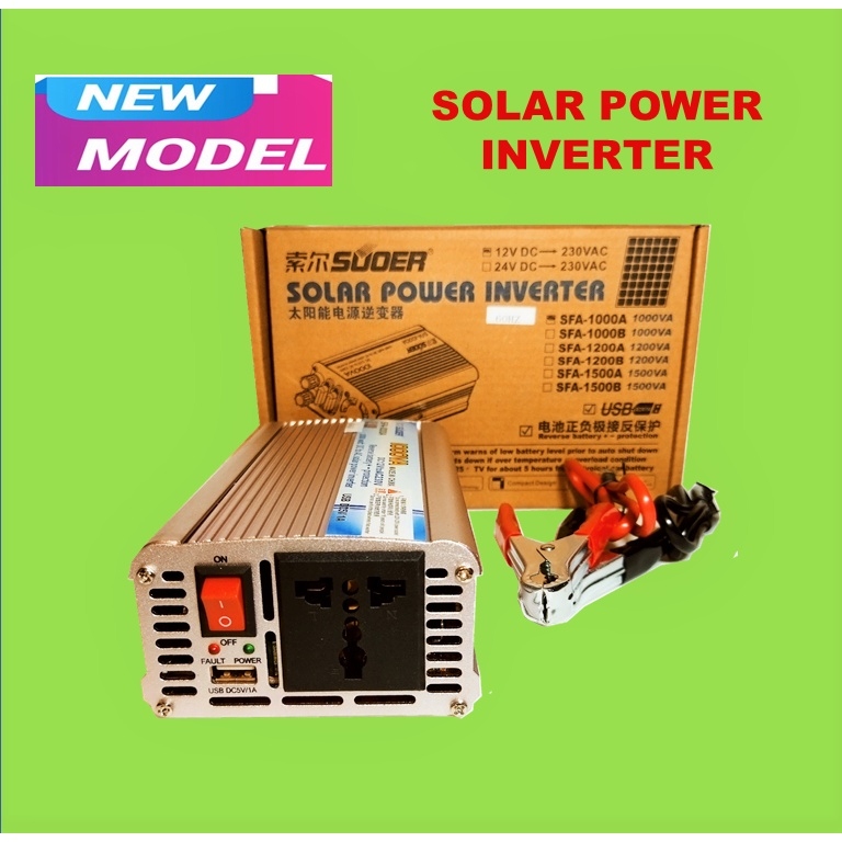 1000 Watts Inverter 12V 60HZ Solar Power ( New Model/Version/Design