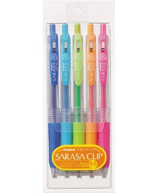 Zebra Sarasa Clip 0.3mm Gel Ink Pens - 10 Pack Gray Ink Value Set