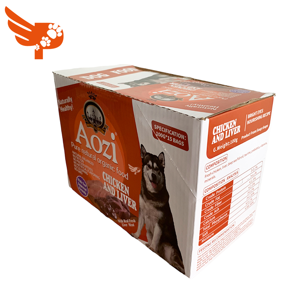 Aozi Dog Wet Food 100g x 15 bags Chicken & Liver Flavor sold per