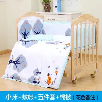 Infant Bed Solid Wood Multi Functional Baby Swing Cradle Newborn Children S Bed Babies Bed European Style Bb Joint King Bed