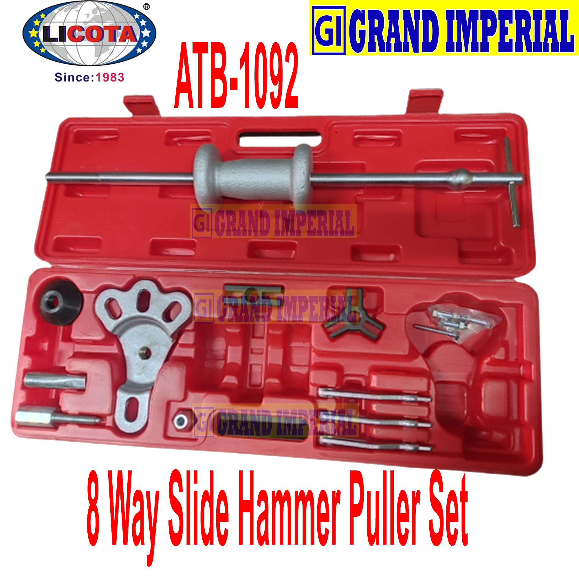 Licota Slide Hammer Puller Set 8 Way ATB1092 Grand Imperial Industrial