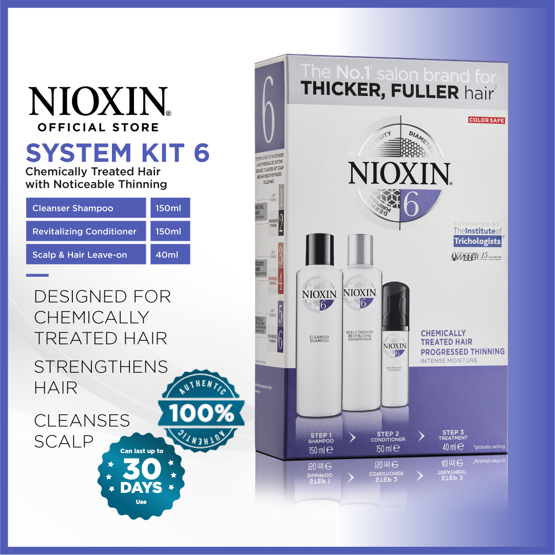 NIOXIN System Kit 6 30day Starter Kit for Chemicallytreated Hair with