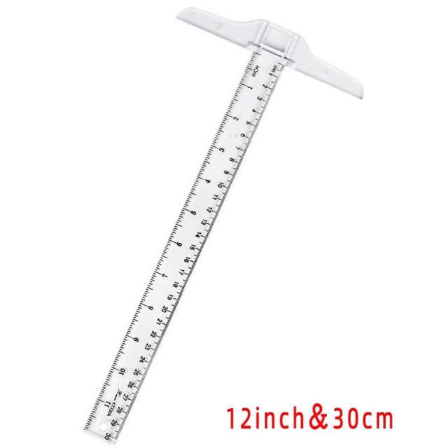 30cm 12 Junior T Square Ruler Plastic Measuring Tool Drafting Layout 