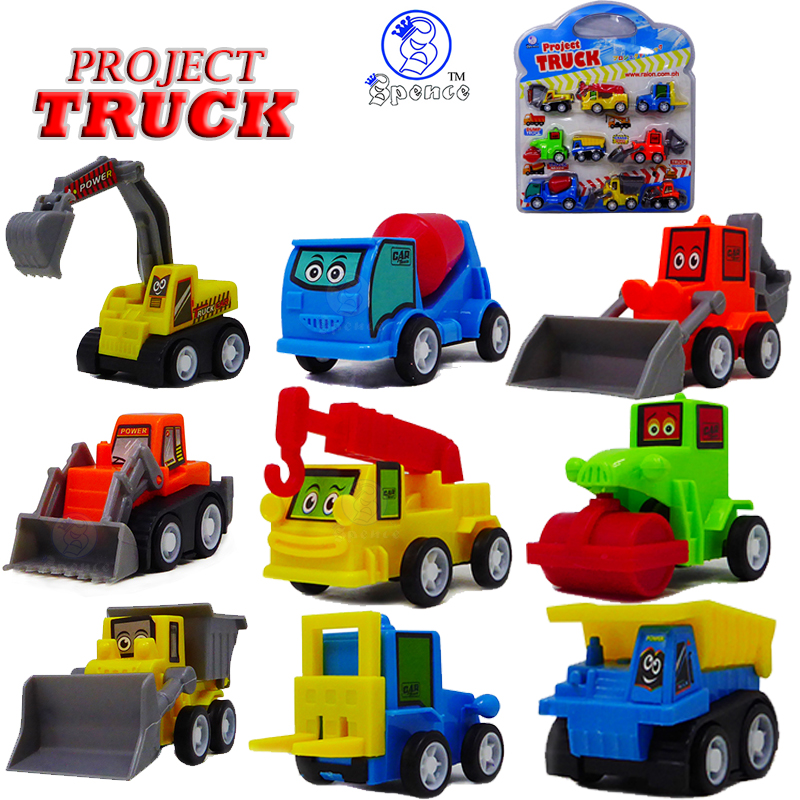 Spence 9 Pcs. Project Truck RIC (A1018SP) Raion Construction and Rescue Vehicles Toy Cars for
