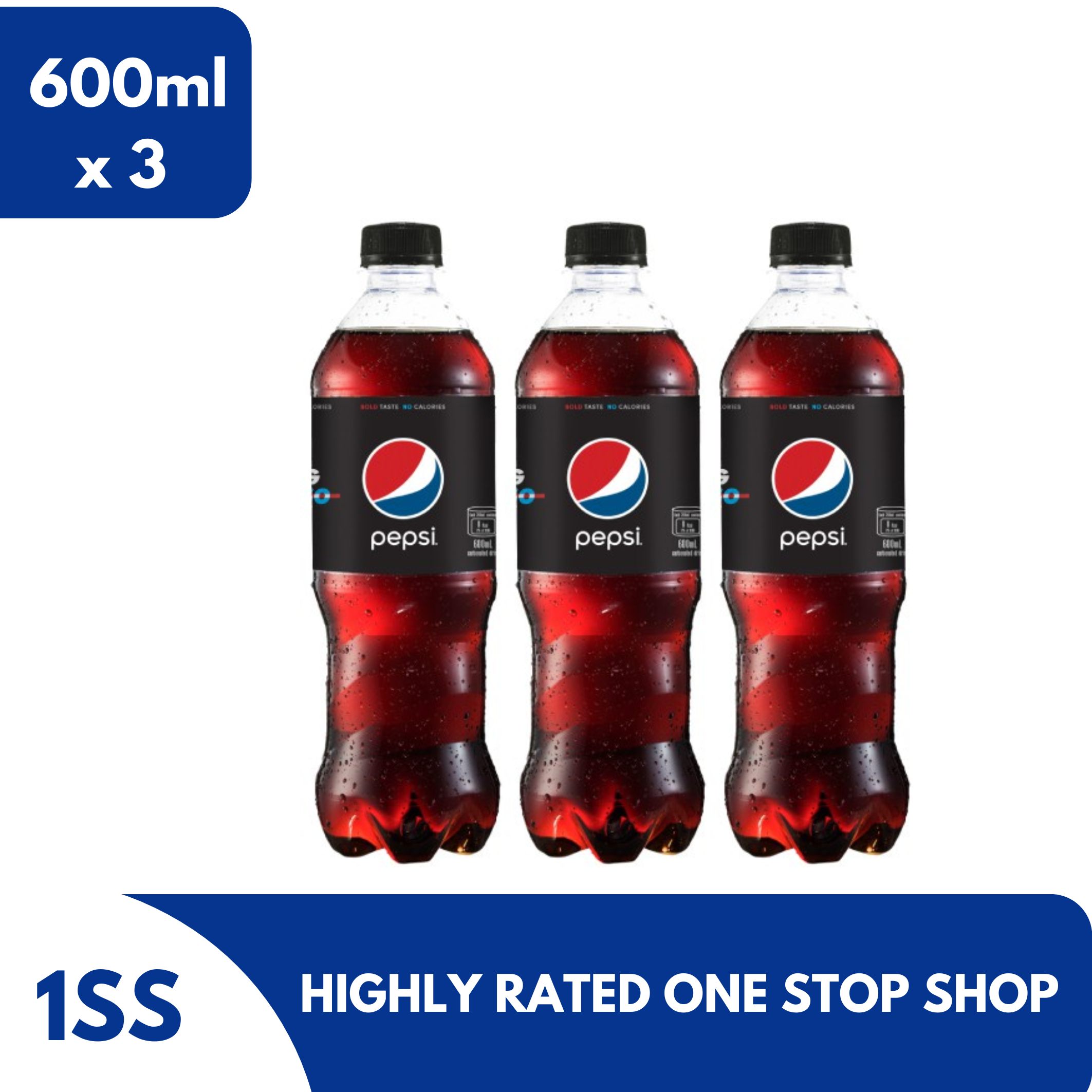 Pepsi Black Zero Sugar, 600ml set of 3 | Lazada PH