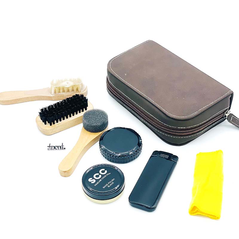 7Pcs/Set Leather Shoe Care Kit Leather Shoes Shine Polishing Tool Shoe