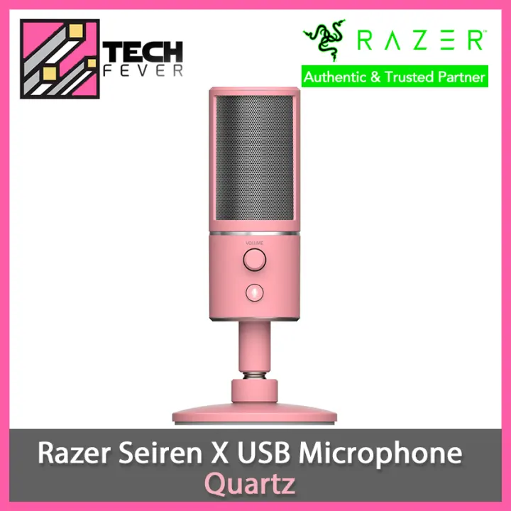 Razer Seiren X Usb Streaming Microphone Professional Grade Built In Shock Mount Supercardiod Pick Up Pattern Anodized Aluminum Quartz Pink Lazada Ph