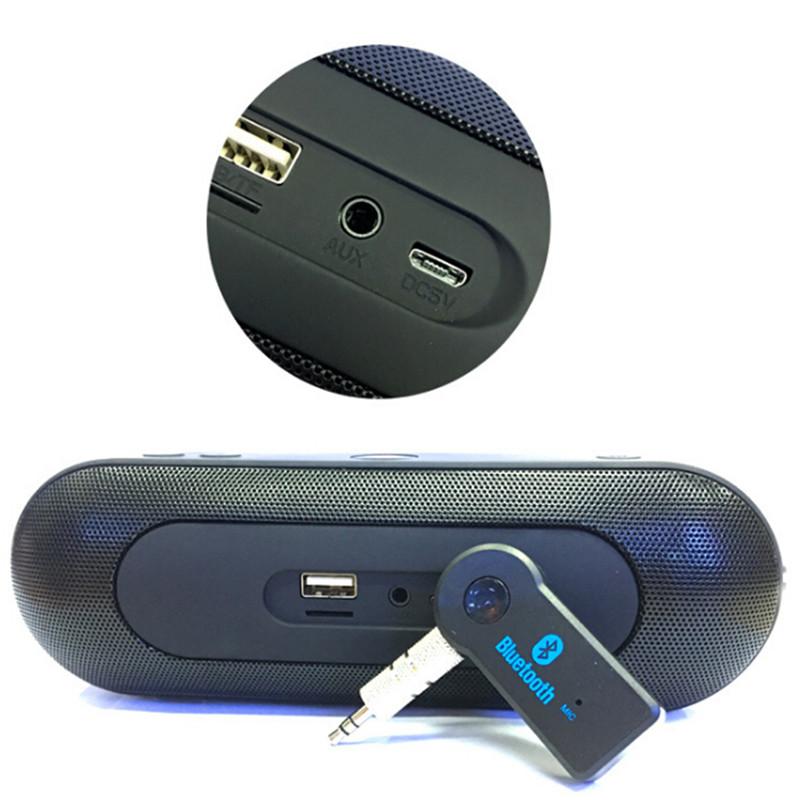 1X ไร้สาย USB บลูทูธขนาดเล็ก Aux สเตอริโอเสียงเพลงในรถเต้ารับอะแดปเตอร์3.5มม.