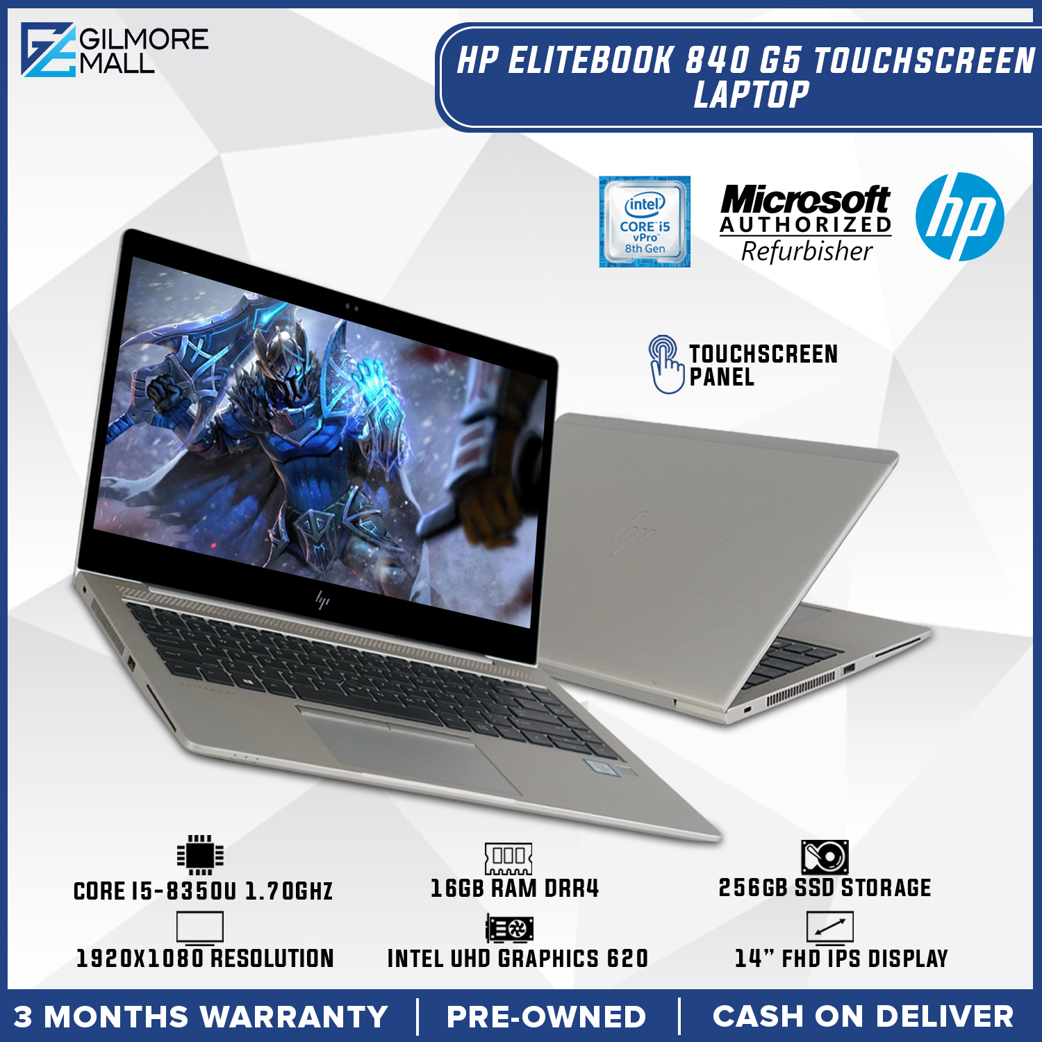 【LAPTOP Lowest Price 】HP ELITEBOOK 840 G5 TOUCHSCREEN LAPTOP Intel Core i58350u 1.70Ghz, 16GB