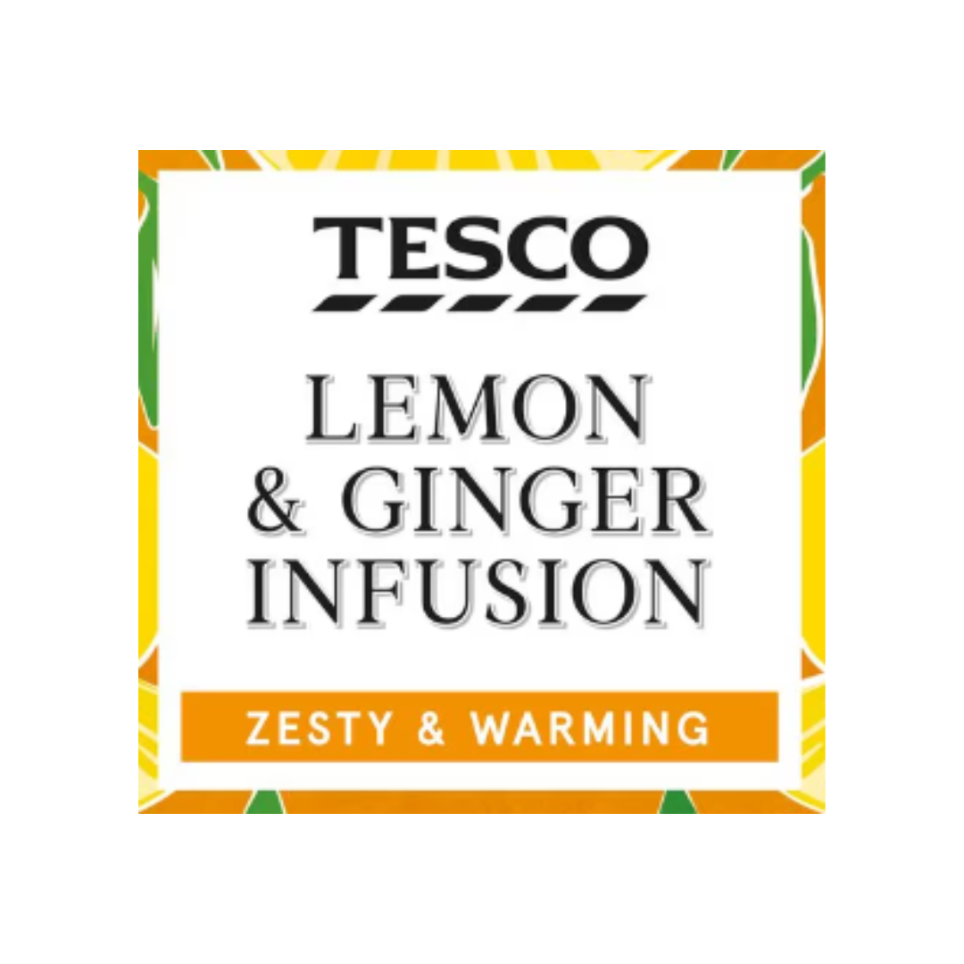 TESCO Tea Fruit Herbal Infusion Lemon Ginger 40 tea bags 80