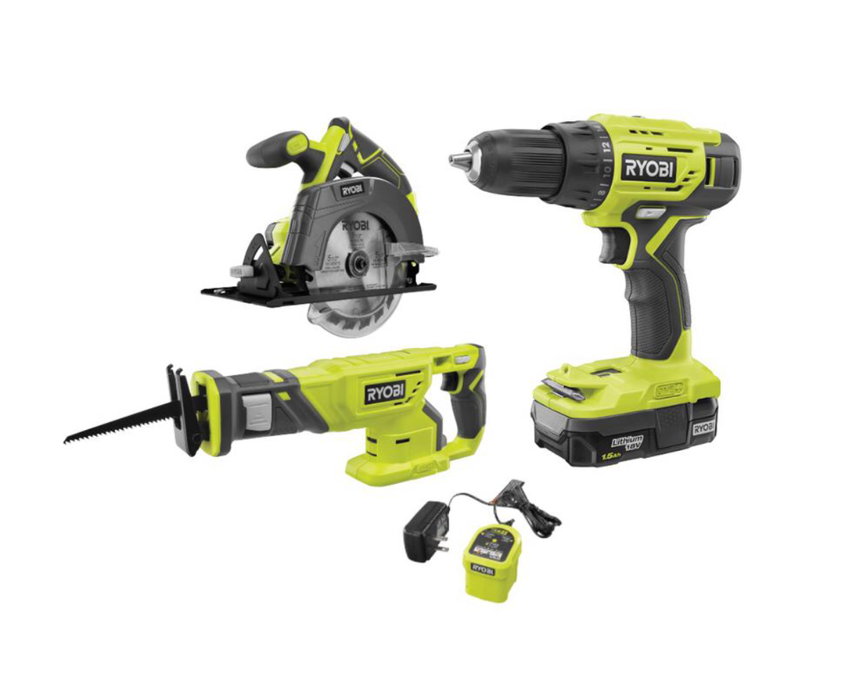 RYOBI PCK100K 18V Lithium Ion Cordless Combo Kit 3 Tool with 1 1.5 Ah Battery and Charger converted to 220V 24 position clutch and 2 speed gearbox 0 450 RPM and 0 1 750 RPM Brand new in box. Lazada PH