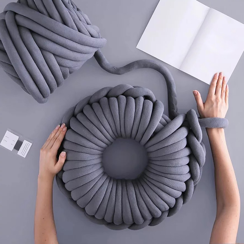 2sql DIY Wool Soft Cotton Roving Yarn Hand Knitting Baby Scarf Woven