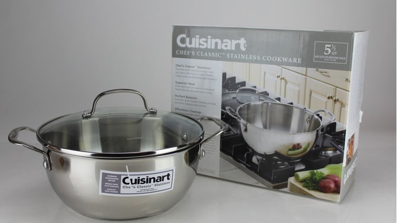 Cuisinart 755-26GD Chef's Classic Multi Purpose Pan, 5.5 Quart Capacity