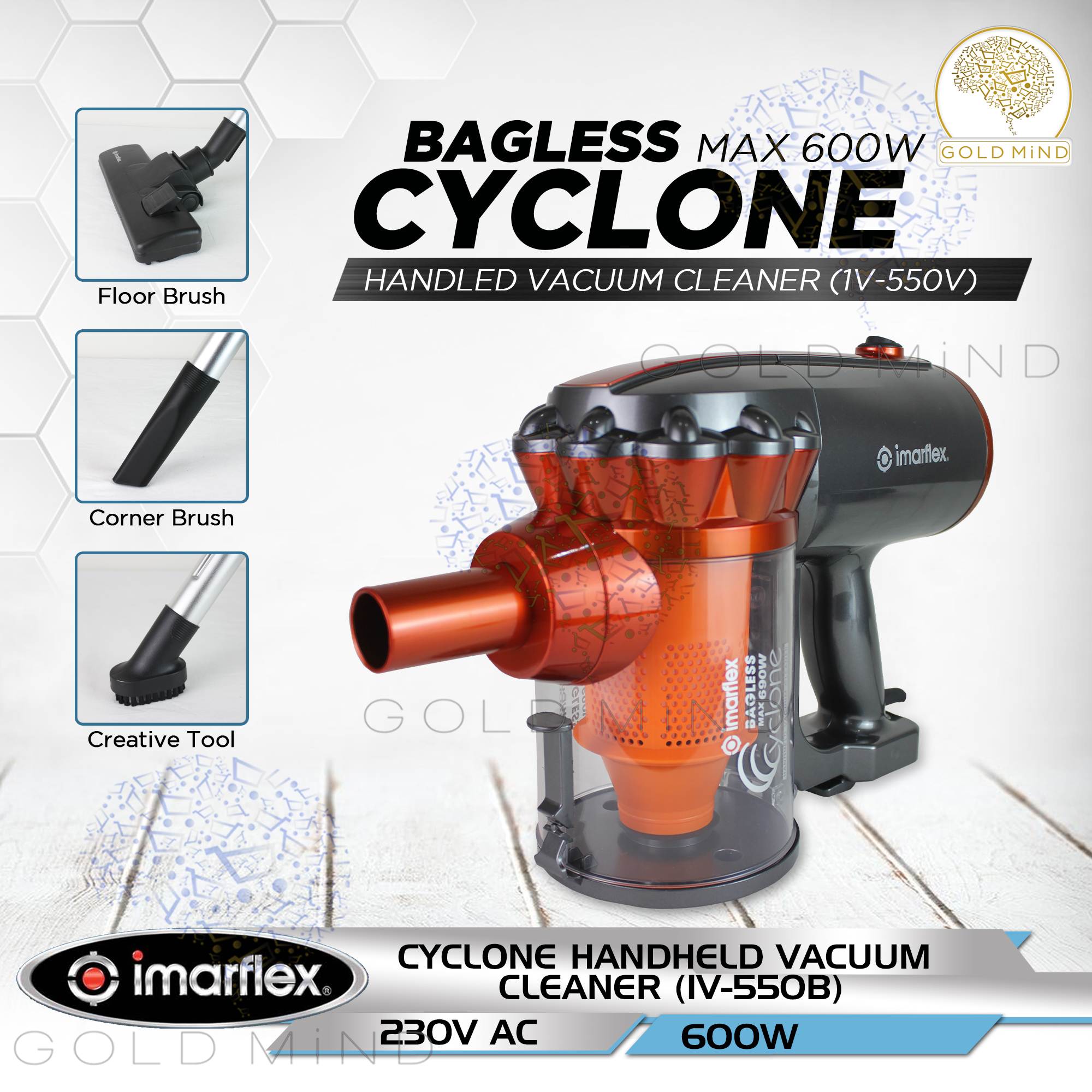 Imarflex Cyclone Handheld Vacuum Cleaner Bagless IV550B Lazada PH