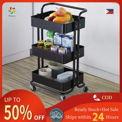 KS-450 3 Layers Multi-Purpose Kitchen Storage Movable Trolley rack With Handle