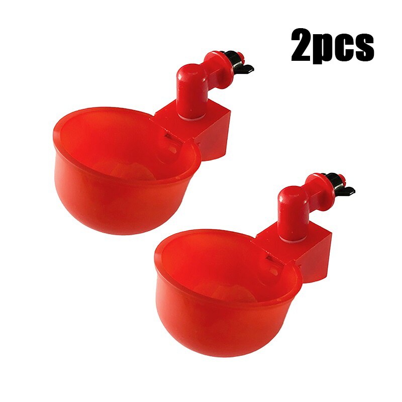 2/4/6Pcs Chicken Water Cups Poultry Drinker Kit Water Bowl Automatic