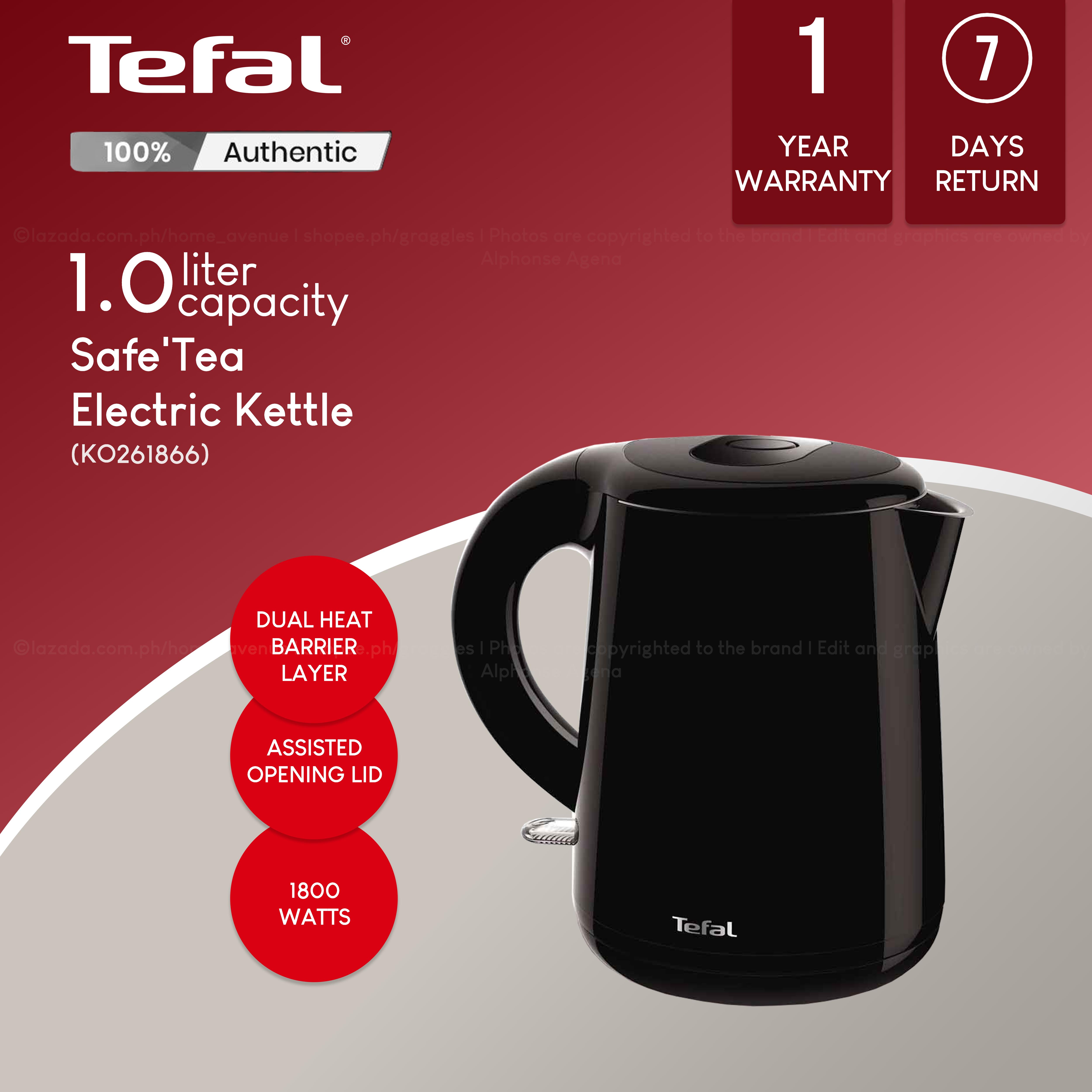 Tefal Safe'Tea 1.0L Electric Kettle with Dual Heat Barrier Layer