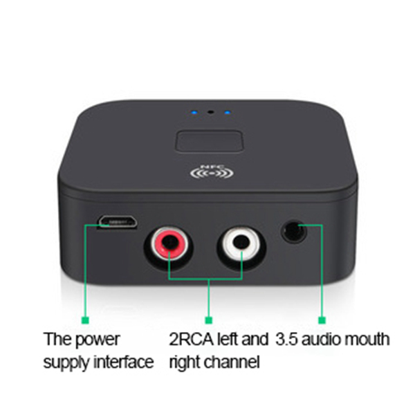 BLS-B11 NFC Bluetooth Receiver 5.0 3.5mm Jack Aux Stereo Wireless Adapter Music Support APTX LL for Car Speaker RCA Bluetooth 5.0 Audio Receiver