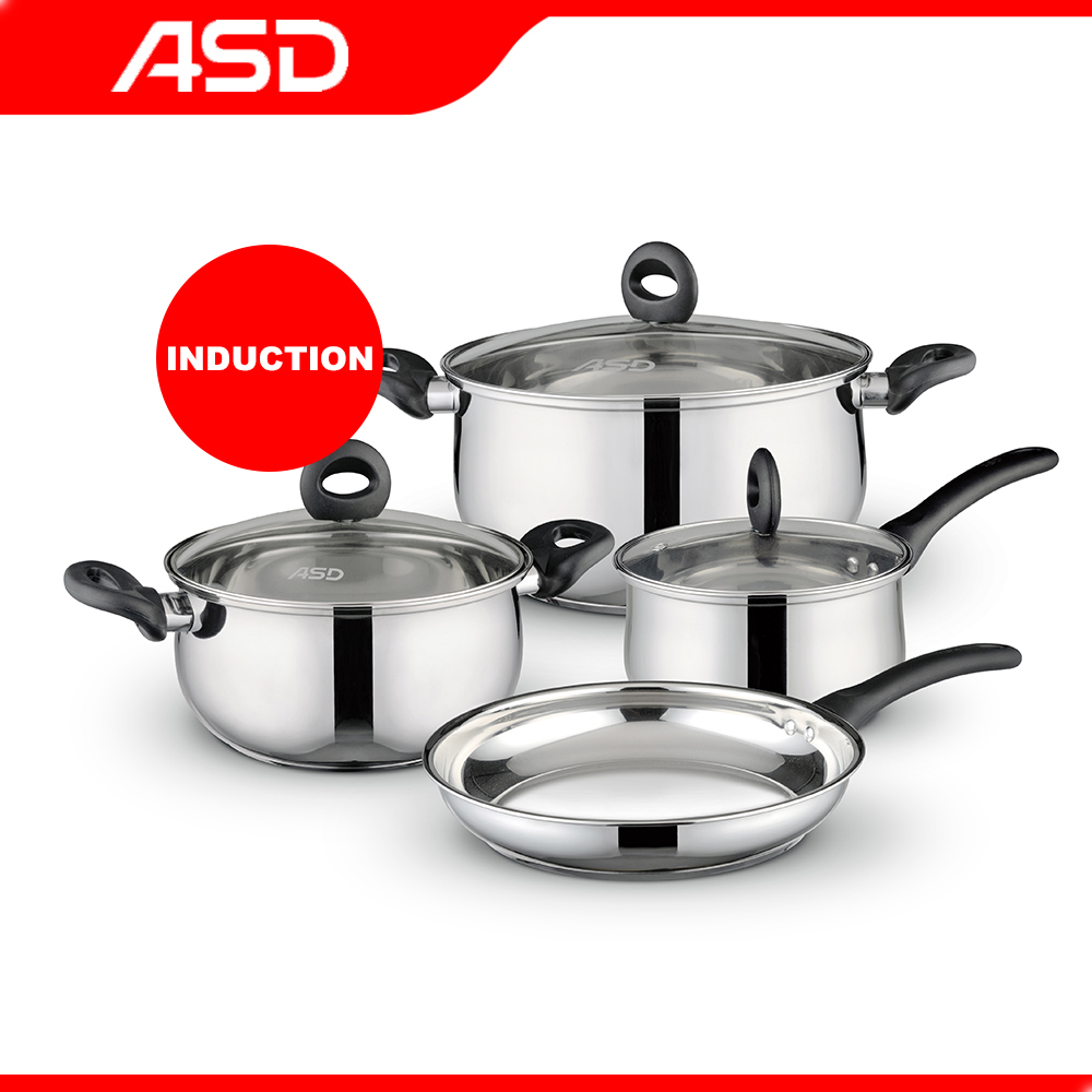 ASD Stainless Steel Induction Cookware Set 7pcs Lazada PH