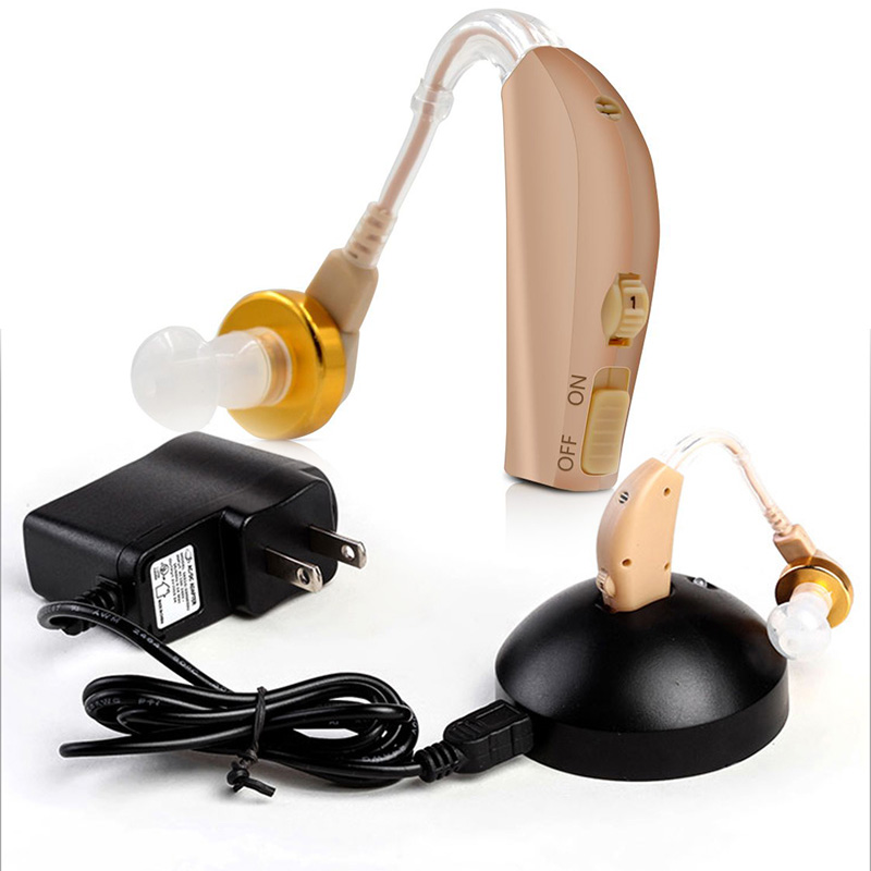 Kingdo USB Rechargeable Digital For Elder Behind The Ear Hearing Aids