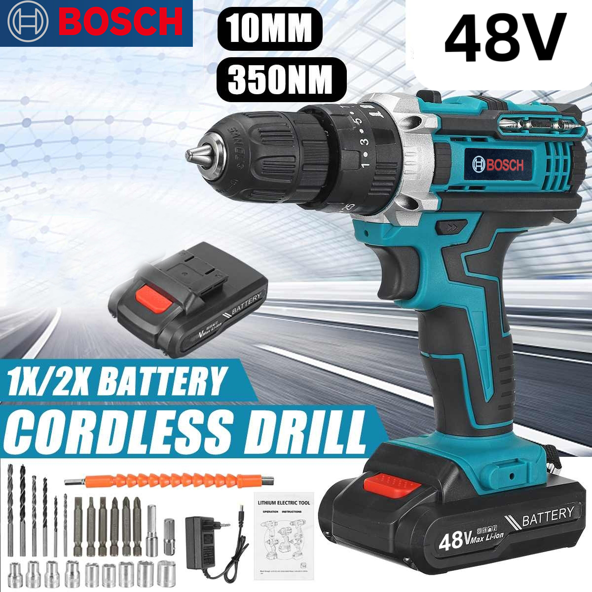 5 Year Warranty Bosch GSB Chargeable Hand drill Cordless Impact Drill