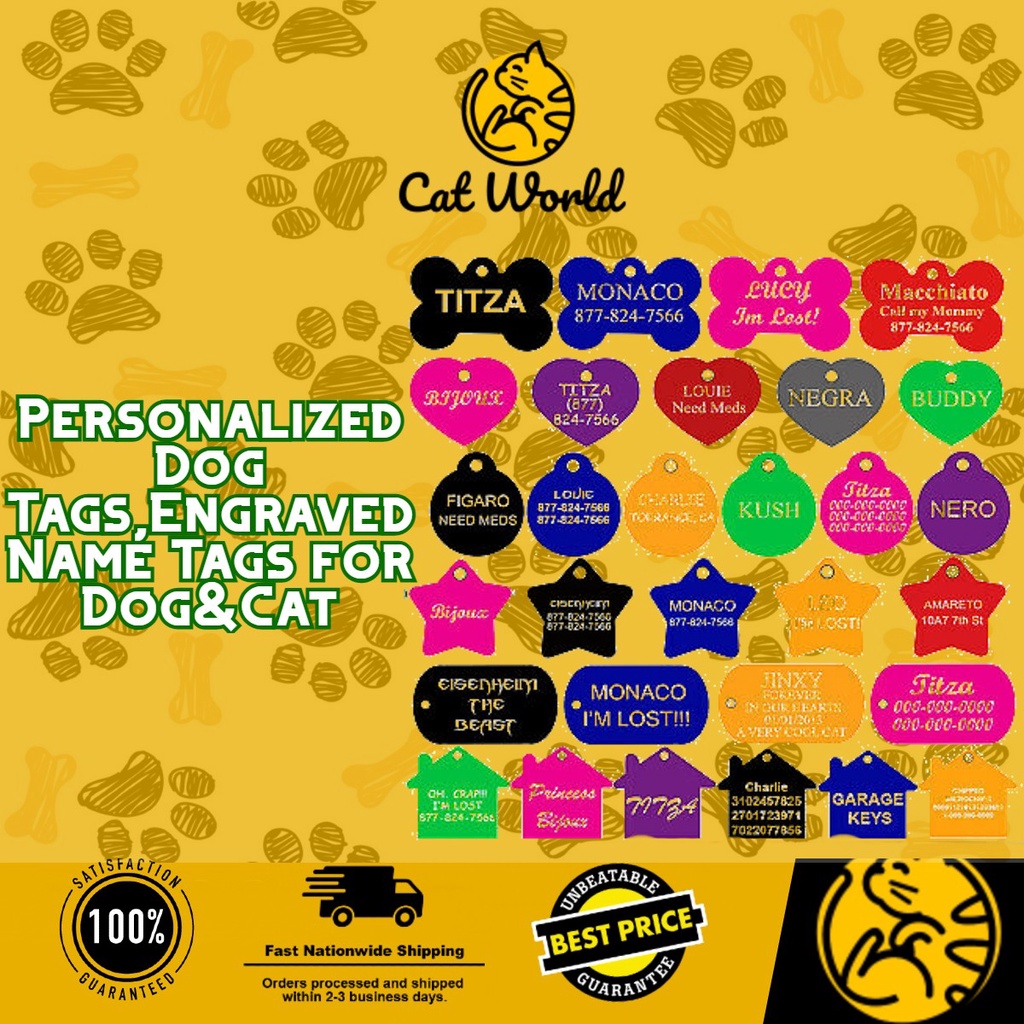 Personalized Dog Tags,Engraved Name Tags for Dog&Cat Lazada PH