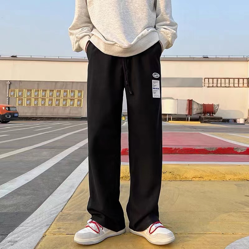 Aesthetic pants for men Korean fashion loose pants baggy sweat
