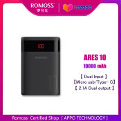 ROMOSS Ares 10 10000mAh Power Bank - Travel-friendly Portable