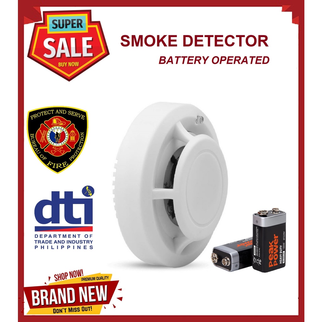 Smoke Detector Battery Operated 9 volts Lazada PH