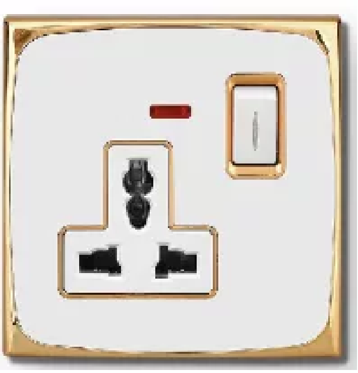 Wall Socket Single with on and off button switched Universal Socket ...