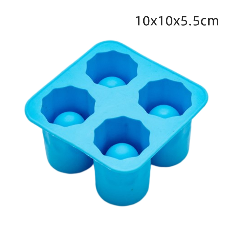 4 Cup Shape Silicone Ice Cube Mold Shot Glass IceMould Ice Cube