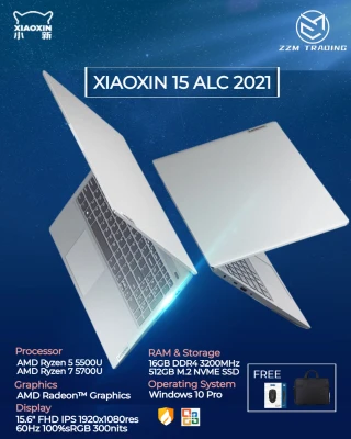 Lenovo Xiaoxin 15 ALC 2021 Ryzen Edition Brand New Laptop R5 550U R7 5700U Integrated 8GB/ 16GB RAM 512GB SSD